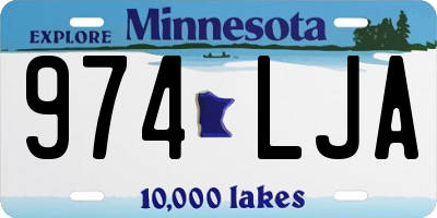 MN license plate 974LJA