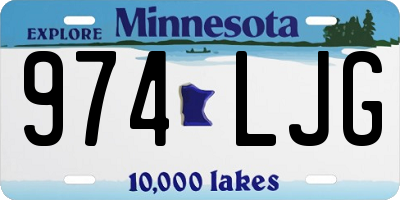 MN license plate 974LJG