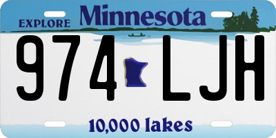 MN license plate 974LJH