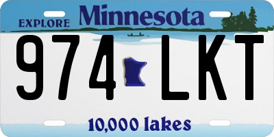 MN license plate 974LKT