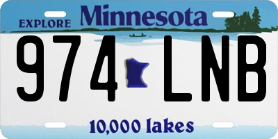 MN license plate 974LNB