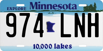 MN license plate 974LNH