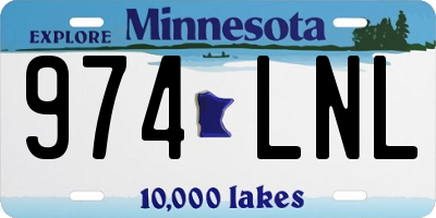 MN license plate 974LNL
