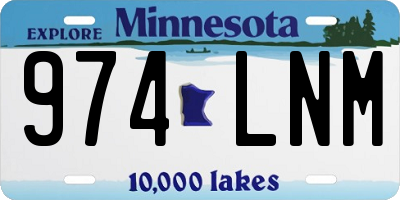 MN license plate 974LNM