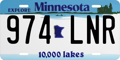 MN license plate 974LNR