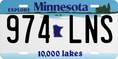 MN license plate 974LNS