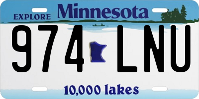 MN license plate 974LNU