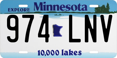 MN license plate 974LNV