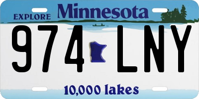 MN license plate 974LNY