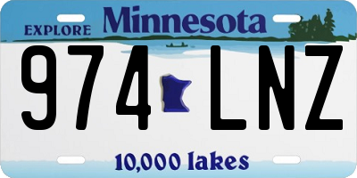 MN license plate 974LNZ