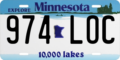 MN license plate 974LOC