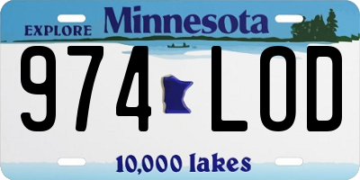 MN license plate 974LOD