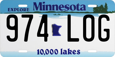 MN license plate 974LOG