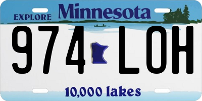 MN license plate 974LOH