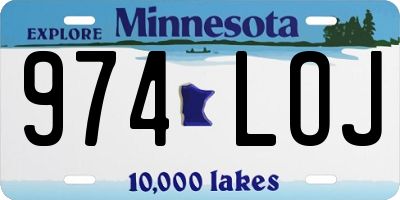 MN license plate 974LOJ