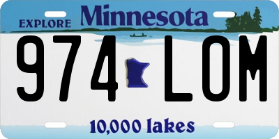 MN license plate 974LOM