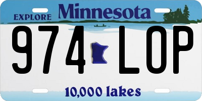 MN license plate 974LOP