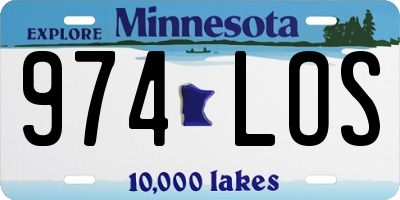 MN license plate 974LOS