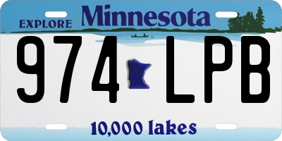 MN license plate 974LPB