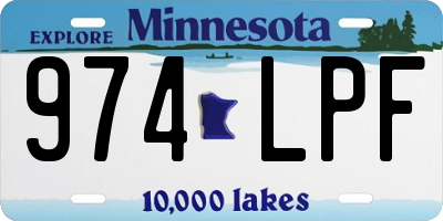 MN license plate 974LPF