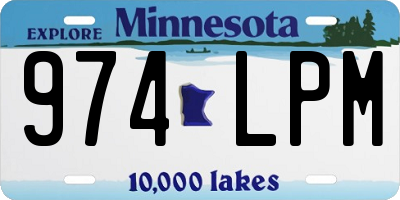 MN license plate 974LPM