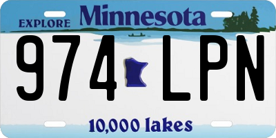 MN license plate 974LPN