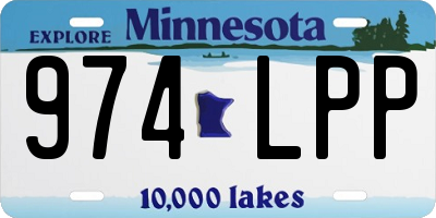 MN license plate 974LPP