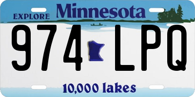 MN license plate 974LPQ