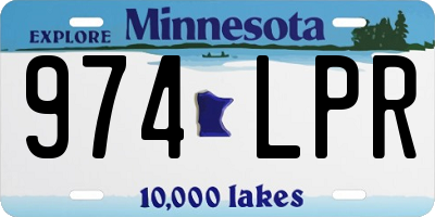 MN license plate 974LPR