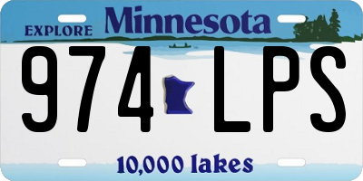 MN license plate 974LPS