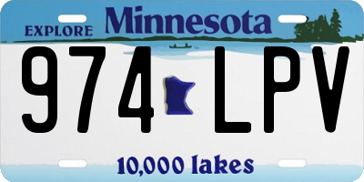 MN license plate 974LPV