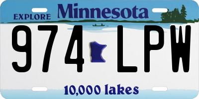 MN license plate 974LPW