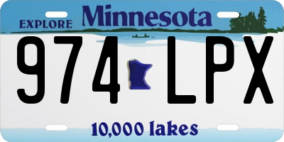 MN license plate 974LPX