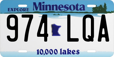 MN license plate 974LQA