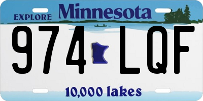 MN license plate 974LQF