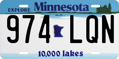 MN license plate 974LQN