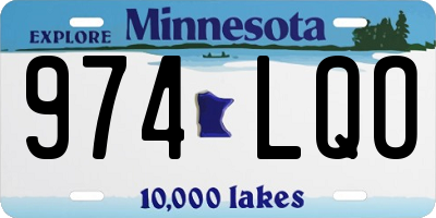 MN license plate 974LQO
