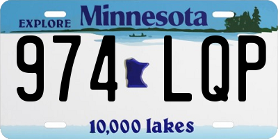 MN license plate 974LQP
