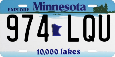 MN license plate 974LQU