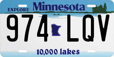 MN license plate 974LQV