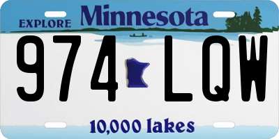 MN license plate 974LQW