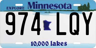 MN license plate 974LQY