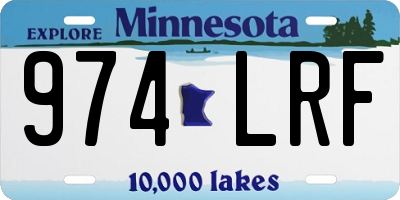MN license plate 974LRF