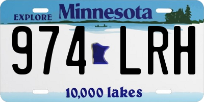 MN license plate 974LRH