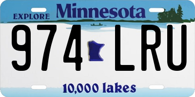 MN license plate 974LRU
