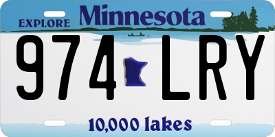 MN license plate 974LRY
