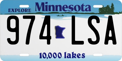 MN license plate 974LSA