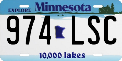 MN license plate 974LSC
