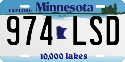 MN license plate 974LSD