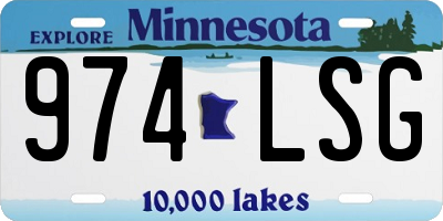 MN license plate 974LSG